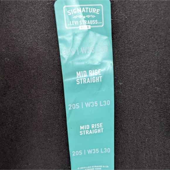 Levi Strauss Signature Black Mid Rise Straight Pants Size 20S 35"Wx 32"L NWT - Picture 5 of 6